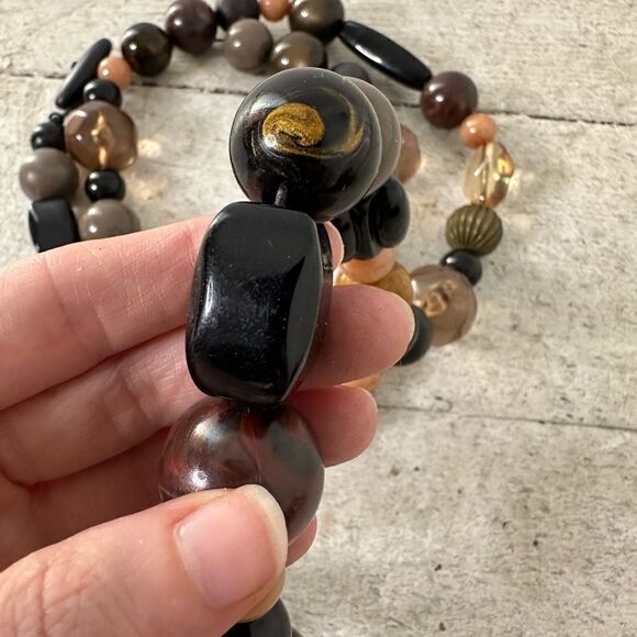 Vintage Attrib To Monies Multi Chunky Bead 24’’ Necklace - Picture 8 of 9